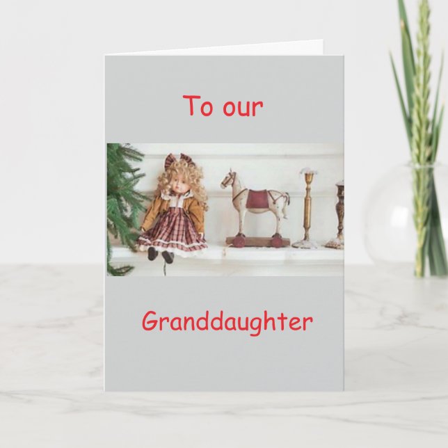 "GRANDDAUGHTER" WISHES AT CHRISTMAS HOLIDAY CARD (Front)