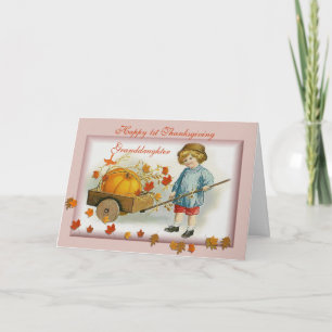 Granddaughter's 1st Thanksgiving Holiday Card