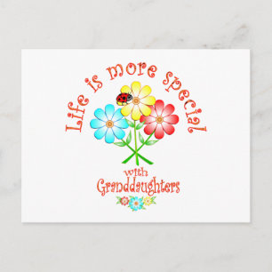 Granddaughters are Special Postcard