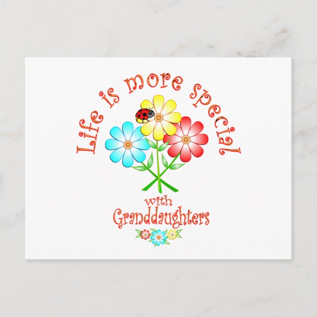 Granddaughters are Special Postcard (Front)