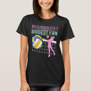 Granddaughters Biggest Fan Volleyball Family Grand T-Shirt