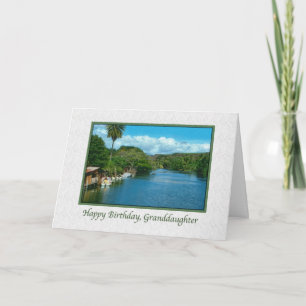 Granddaughter's Birthday Card with Hawaiian River