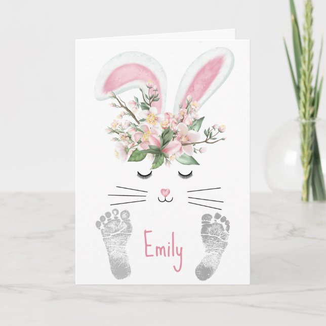 Granddaughter's Easter Bunny   Holiday Card (Front)