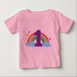 Granddaughters First Birthday Baby T-Shirt<br><div class="desc">This cute granddaughter first birthday makes a great gift idea for a granddaughter 1st birthday party or a granddaughter first birthday invitation or party favour.</div>