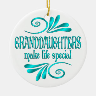Granddaughters Make Life Special Ceramic Tree Decoration