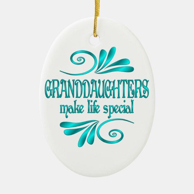 Granddaughters Make Life Special Ceramic Tree Decoration (Front)