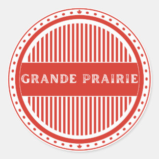 Grande Prairie City Emblem – Canadian Identity Classic Round Sticker