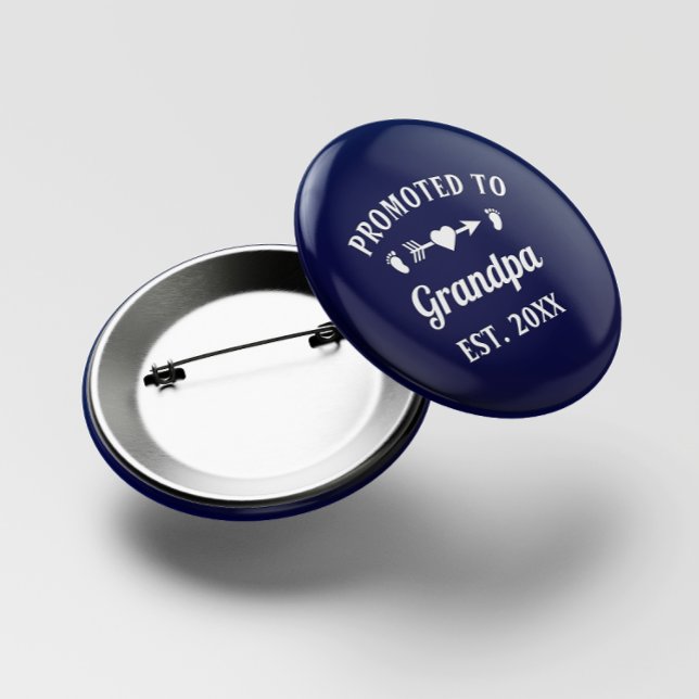 Grandfather Abuelo Gramps Papa Promoted To Grandpa 6 Cm Round Badge (Creator Uploaded)