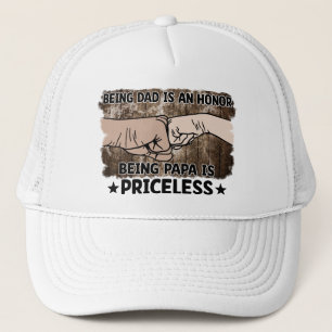 Grandfather Being Papa Is Priceless Father Trucker Hat