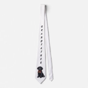 Grandfather Black Lab in Ribbon Tie