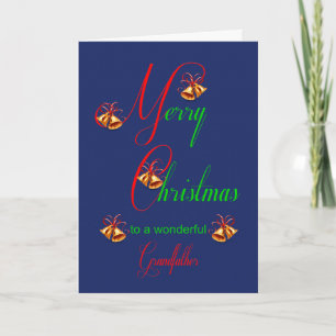 Grandfather Christmas Bells Holiday Card