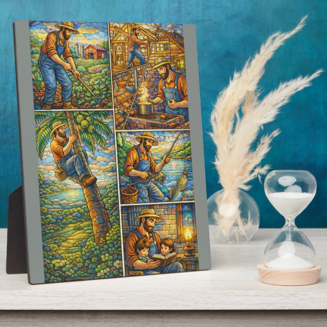 Grandfather Dad Father's Day  Plaque (Side)