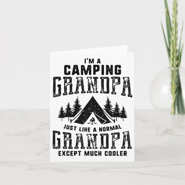 Grandfather Father's Day Gift Camping Grandpa Men  Card (Front)