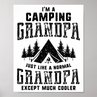 Grandfather Father's Day Gift Camping Grandpa Men Poster