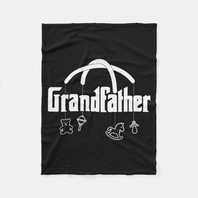 Grandfather Funny Quote Design For Grandpas  Fleece Blanket (Front)
