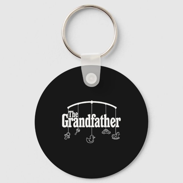 Grandfather Funny Quote Design For Grandpas  Key Ring (Front)