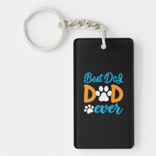 Grandfather Gift Best Dog Dad Ever Key Ring