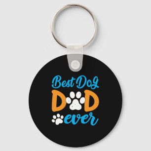 Grandfather Gift   Best Dog Dad Ever Key Ring