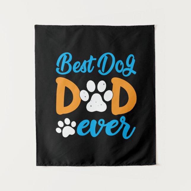 Grandfather Gift | Best Dog Dad Ever Tapestry (Front)