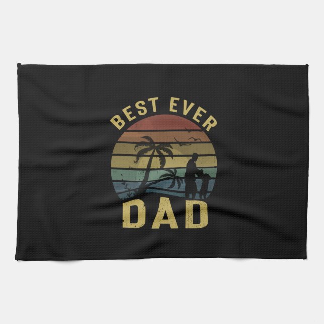 Grandfather Gift | Best Ever Dad Tea Towel (Horizontal)