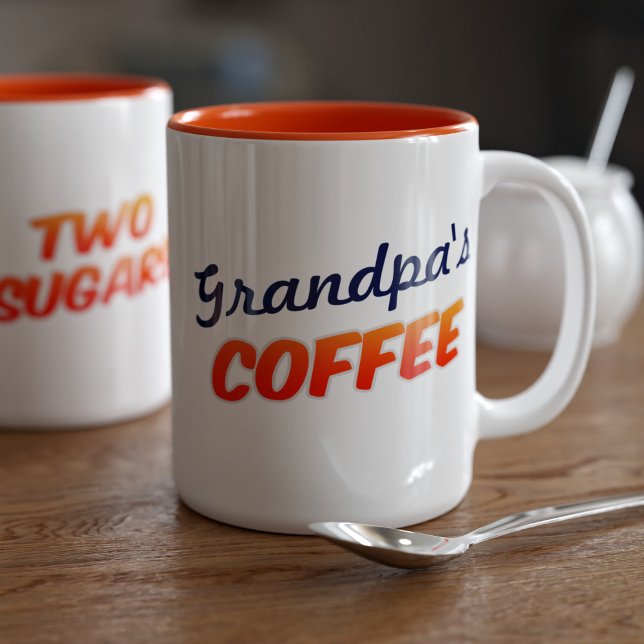 Grandfather Grandpa Name Two Sugars Coffee Mug (Creator Uploaded)