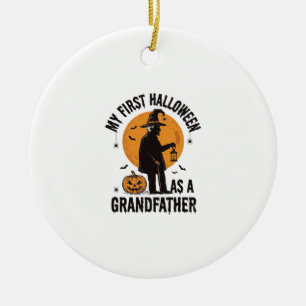 Grandfather Halloween Shirt First Spooky Grandpa_1 Ceramic Tree Decoration