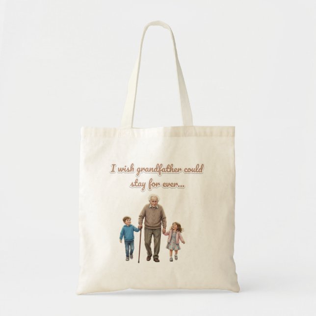 Grandfather Illustration Tote Bag (Front)