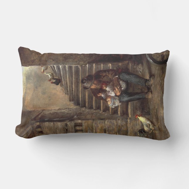 Grandfather Looking After His Grandson Lumbar Cushion (Front)