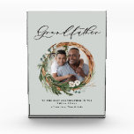 Grandfather modern chic elegant leafy wreath photo block<br><div class="desc">Let that special person know they're the Worlds greatest grandfather with this modern minimal watercolor eucalyptus foliage and typography design,  add your own multi photo. Beautiful thoughtful gift.</div>