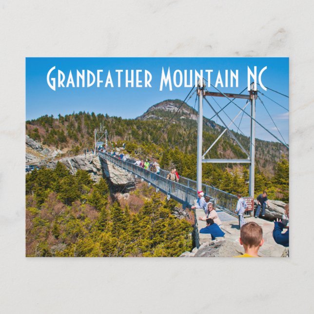 Grandfather Mountain NC Postcard (Front)