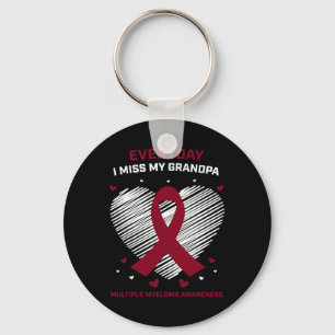 Grandfather Multiple Myeloma Grandpa Blood Cancer Key Ring