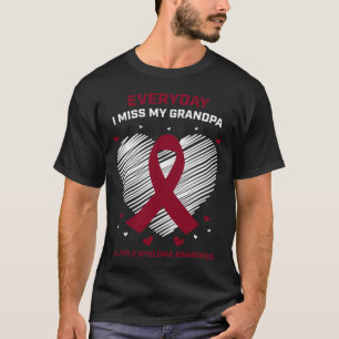 Grandfather Multiple Myeloma Grandpa Blood Cancer T-Shirt