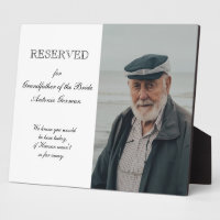 Grandfather of Bride Photo Memorial Chair Wedding
