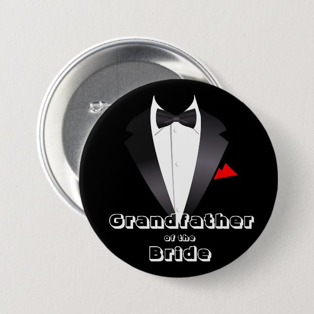 Grandfather of the Bride - Button (Front & Back)