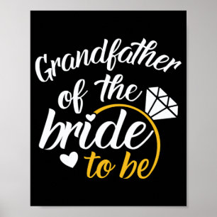 Grandfather Of The Bride-to-be Big Wedding Day Poster