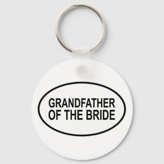 Grandfather of the Bride Wedding Oval Key Ring