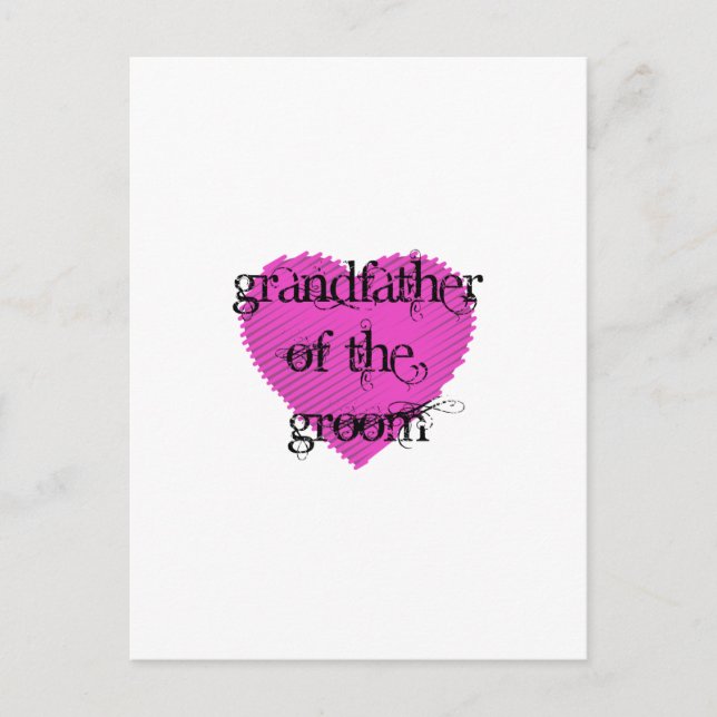 Grandfather of the Groom Postcard (Front)