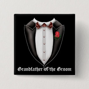 Grandfather Of The Groom Tuxedo Button
