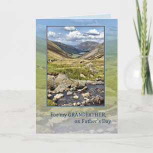 Grandfather on Father's Day, Mountain Landscape Card