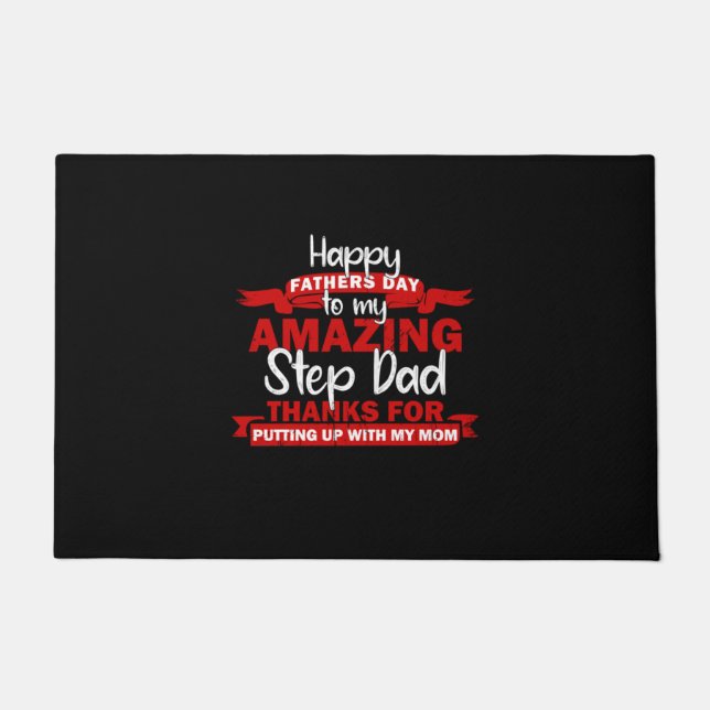 Grandfather Quotes | Amazing Step Daddy Doormat (Front)