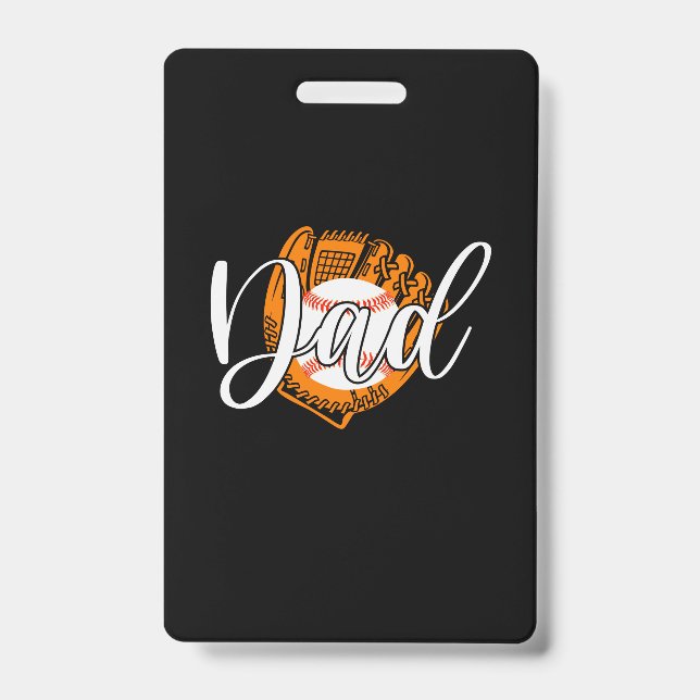 Grandfather Quotes | Baseball Dad ID Badge (Front)