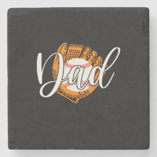Grandfather Quotes Baseball Dad Stone Coaster