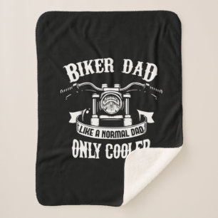 Grandfather Quotes   Best Biker Dad Sherpa Blanket
