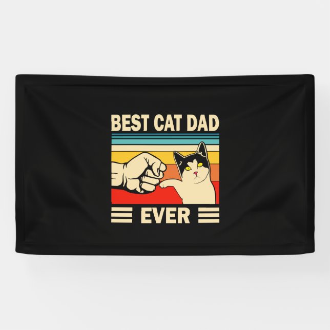Grandfather Quotes | Best Cat Dad Ever Banner (Horizontal)