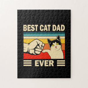 Grandfather Quotes   Best Cat Dad Ever Jigsaw Puzzle