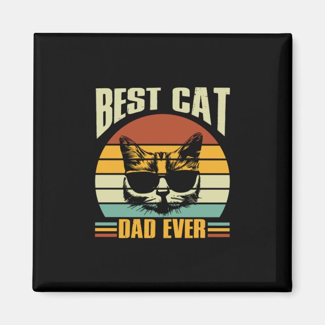 Grandfather Quotes | Best Cat Dad Ever Magnet (Front)