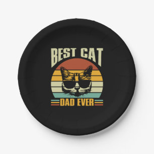 Grandfather Quotes   Best Cat Dad Ever Paper Plate