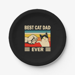 Grandfather Quotes   Best Cat Dad Ever Paper Plate