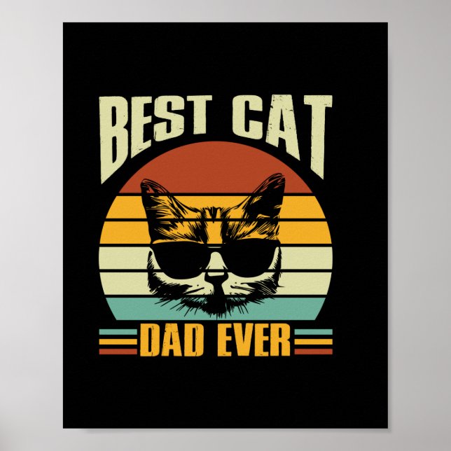 Grandfather Quotes | Best Cat Dad Ever Poster (Front)