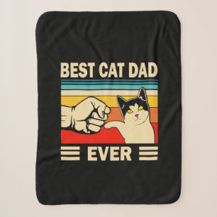 Grandfather Quotes Best Cat Dad Ever Sherpa Blanket